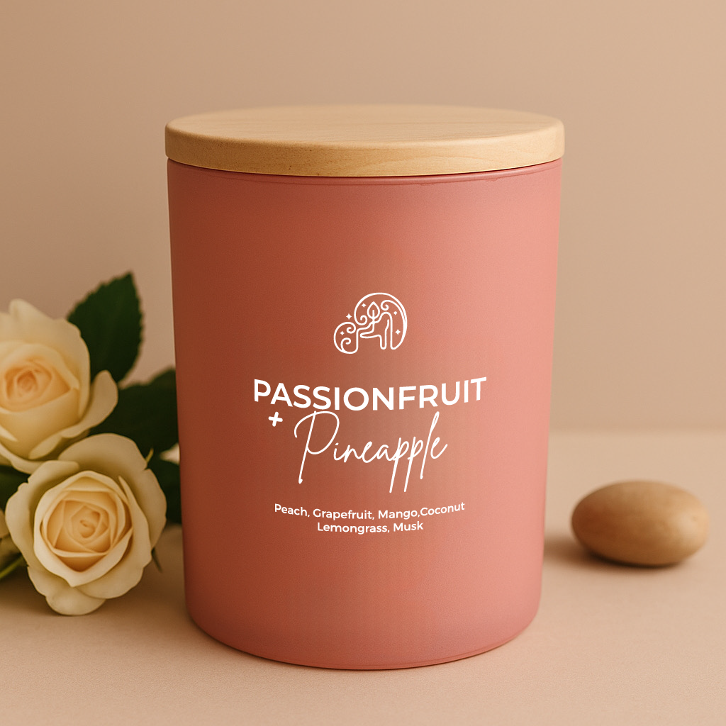 Passionfruit +pineapple candle/ long-lasting/100% natural soy wax